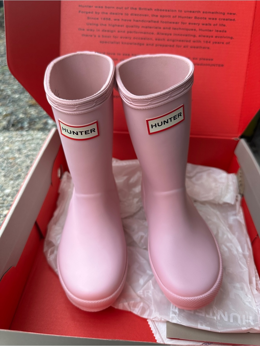 Brand New Hunter Kids First Classic Boot Azalea Pink Rain Boots Size US 10